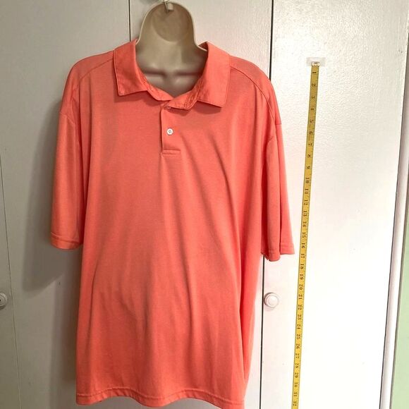 PGA TOUR Airflux Coral Polo Golf Tennis Athletic Short Sleeve Shirt Mens XL - Picture 3 of 12